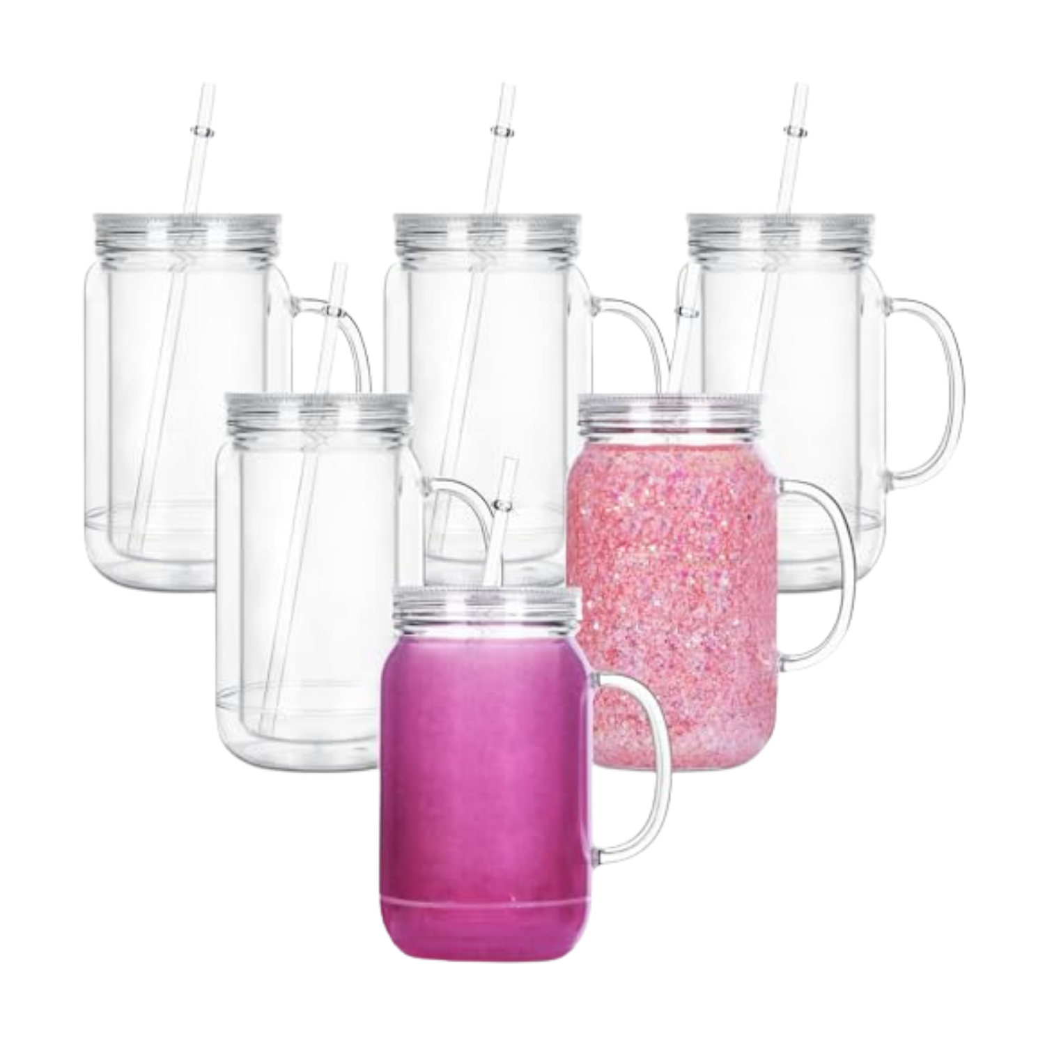24 OZ MASON JAR ACRYLIC TUMBLER