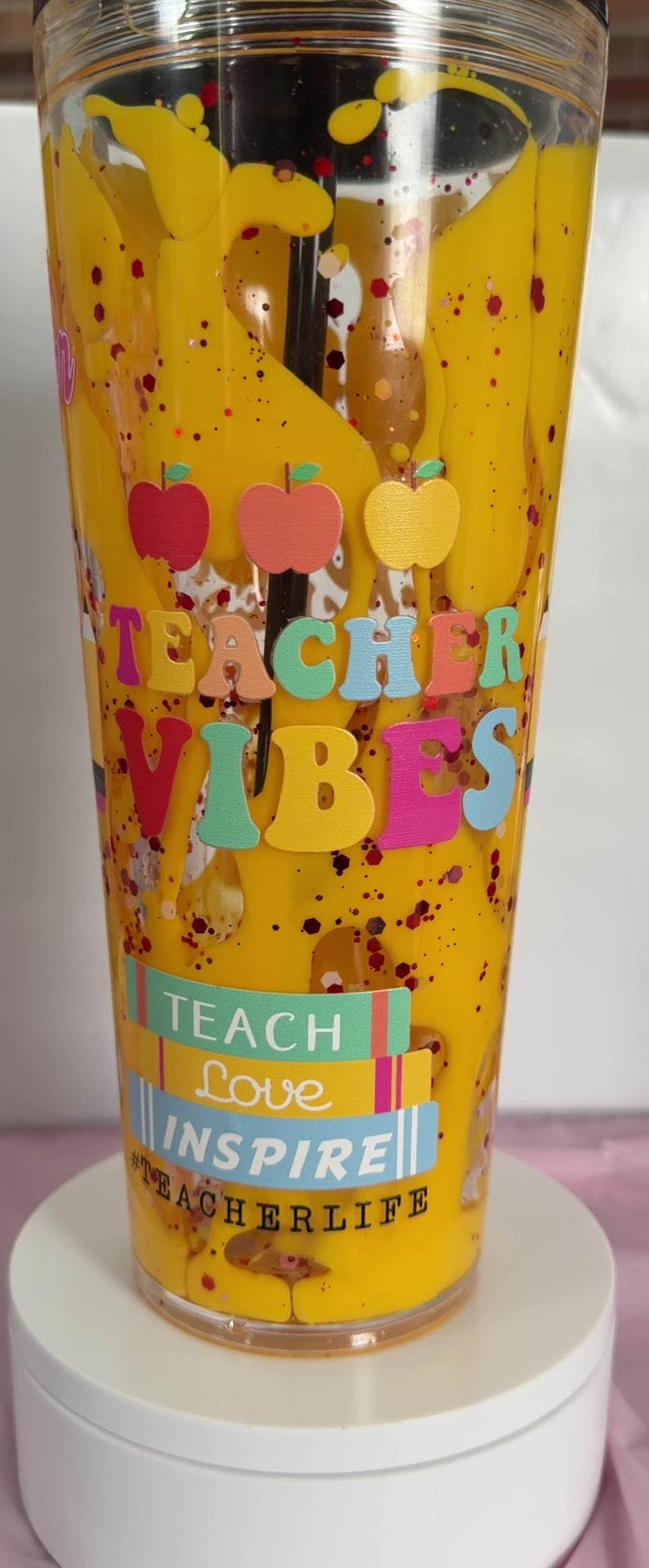 Premade Teacher Lava Flow 24 oz Tumbler